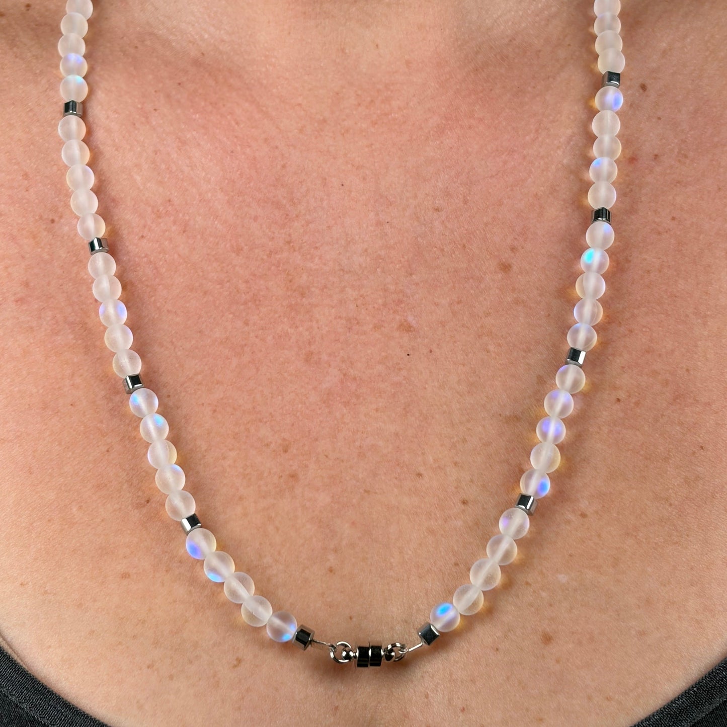 Iri Quartz & Silver Hematite