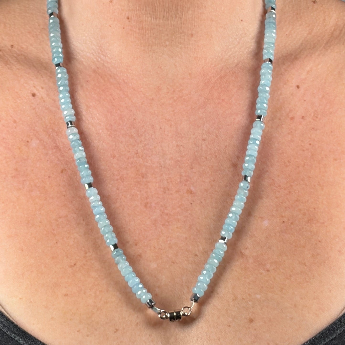 Petra Chalcedony & Silver Hematite