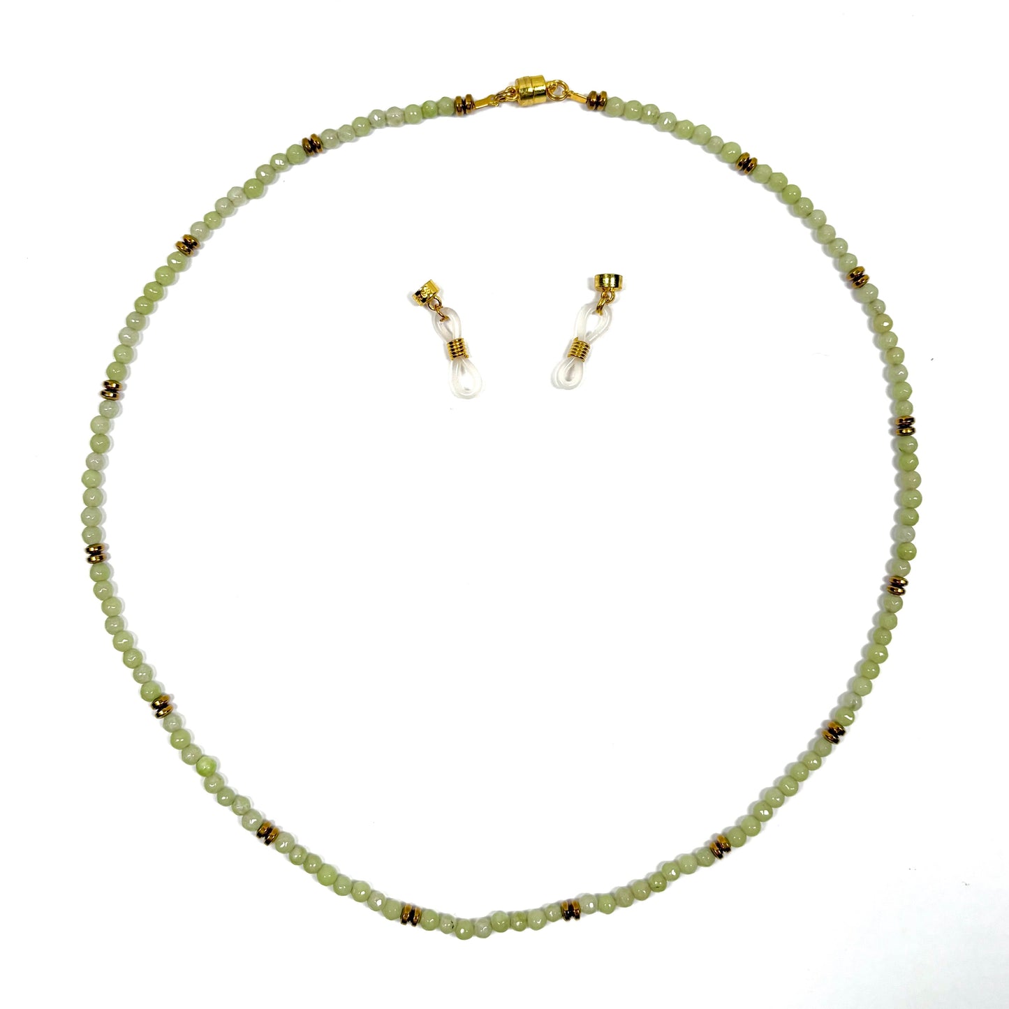 Petra Green Garnet & Gold