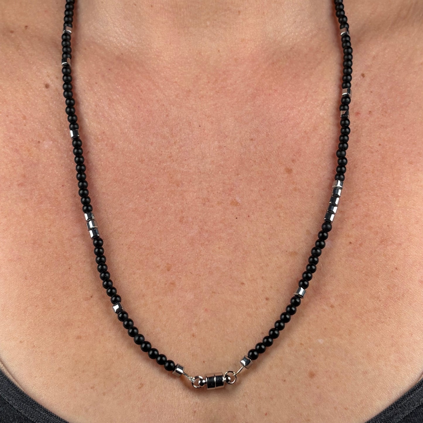 Petra Black Onyx & Silver Hematite