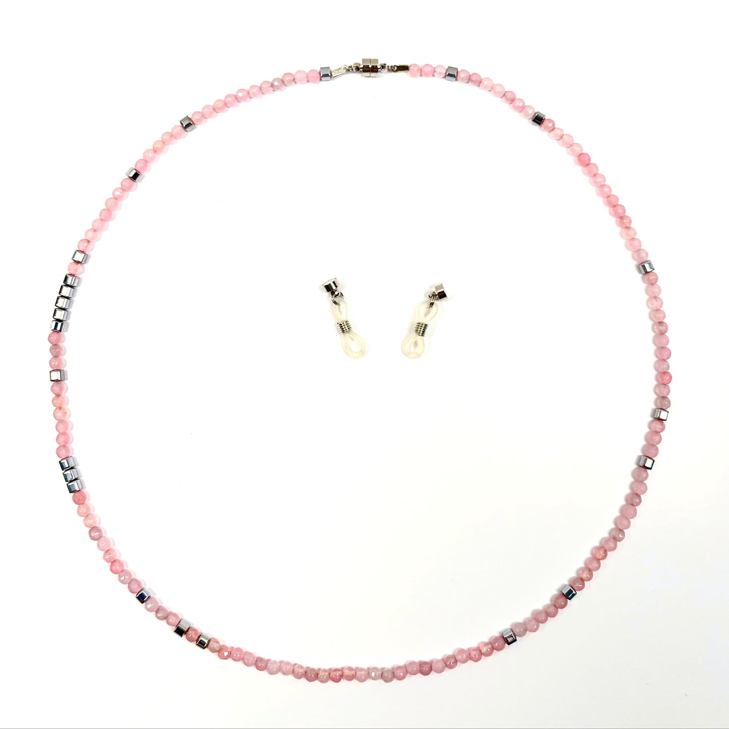 Petra Pink Quartz & Silver Hematite