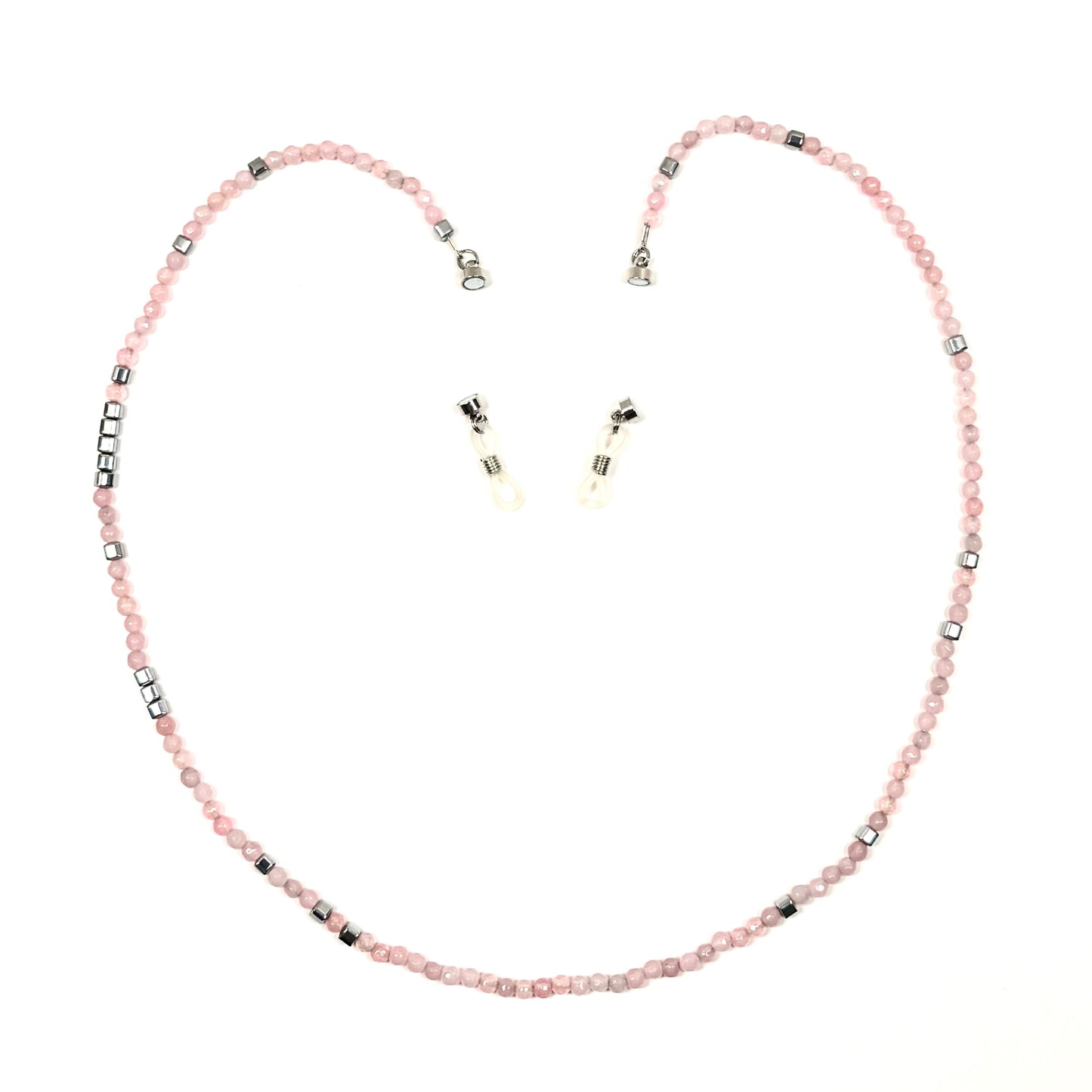 Petra Pink Quartz & Silver Hematite