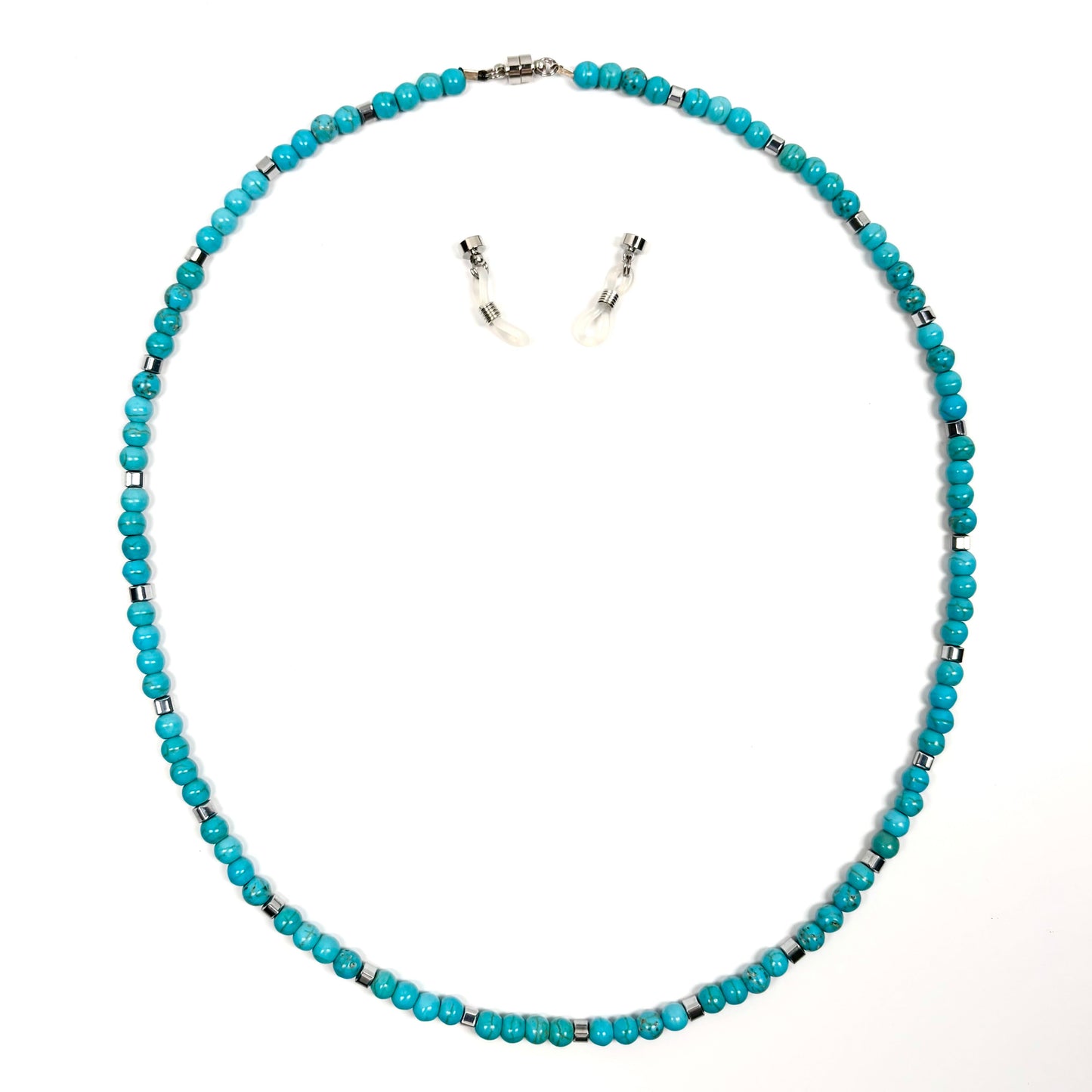 Petra Turquoise & Silver Hematite